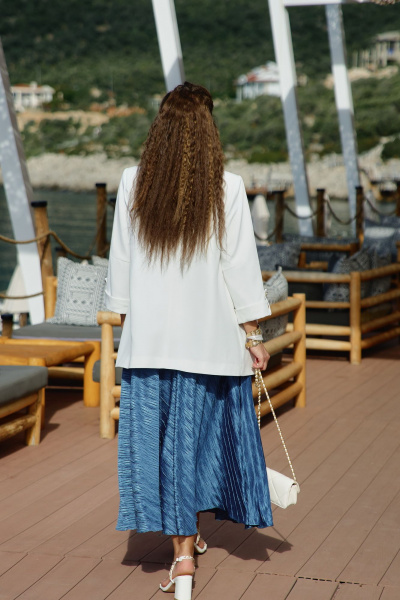 Блуза Vittoria Queen 27143бл молоко - фото 7