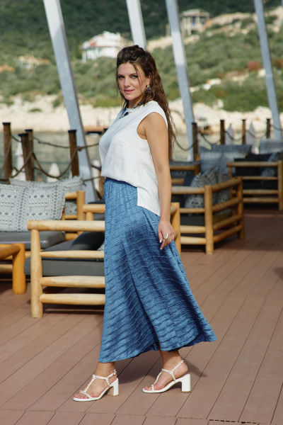 Блуза Vittoria Queen 27143бл молоко - фото 2