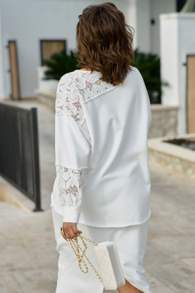 Джемпер, юбка Vittoria Queen 27153 молочный - фото 4