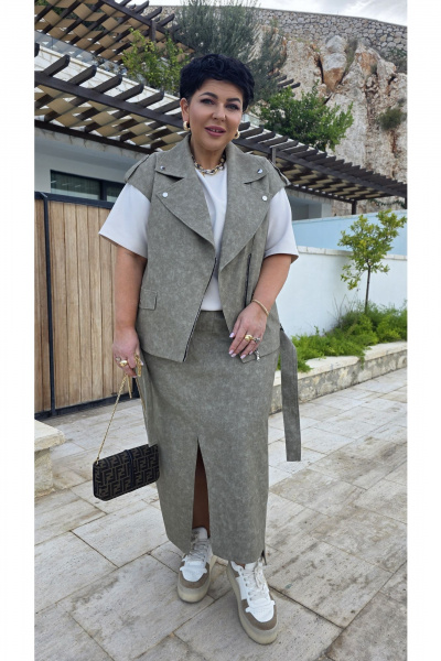 Юбка Vittoria Queen 27163ю хаки - фото 6