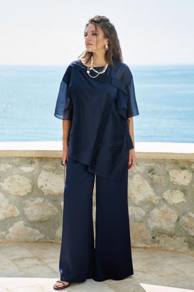 Брюки Vittoria Queen 27183бр темно-синий - фото 1