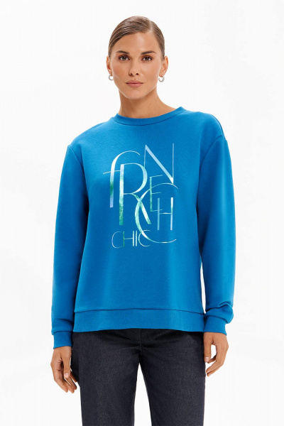 Джемпер, свитшот Nelva 23492 арктический синий - фото 1