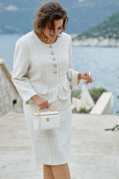 Жакет, юбка Vittoria Queen 27293  молочный - фото 1