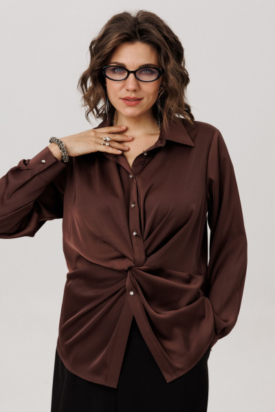 Блуза Anelli 1791 айс_брауни - фото 6