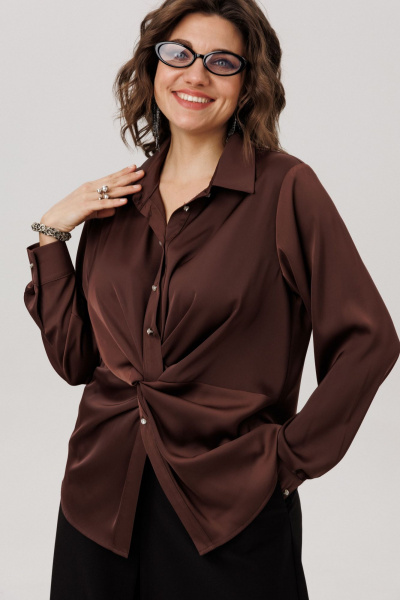 Блуза Anelli 1791 айс_брауни - фото 2