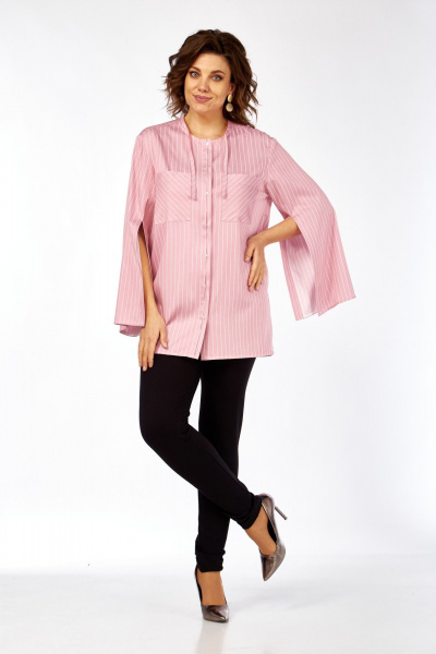 Рубашка Avenue 0350 полоска_розовый+молочный - фото 9