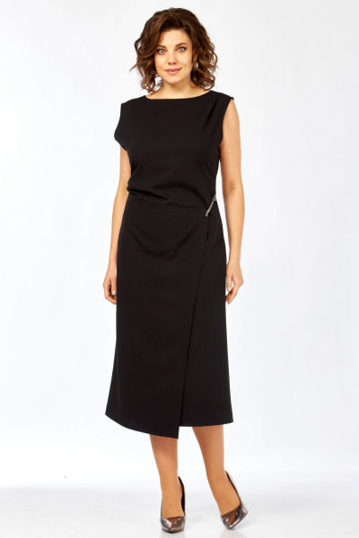 Платье LadyThreeStars 2580 черный - фото 4