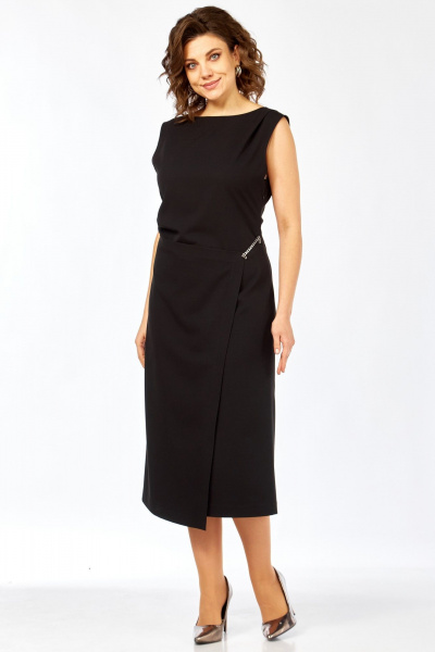 Платье LadyThreeStars 2580 черный - фото 2