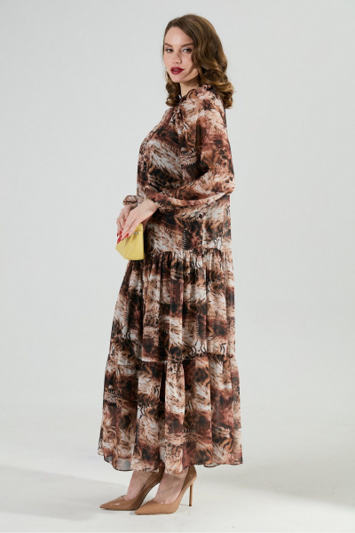 Платье NikVa 1025-1 тигровая абстракция - фото 4
