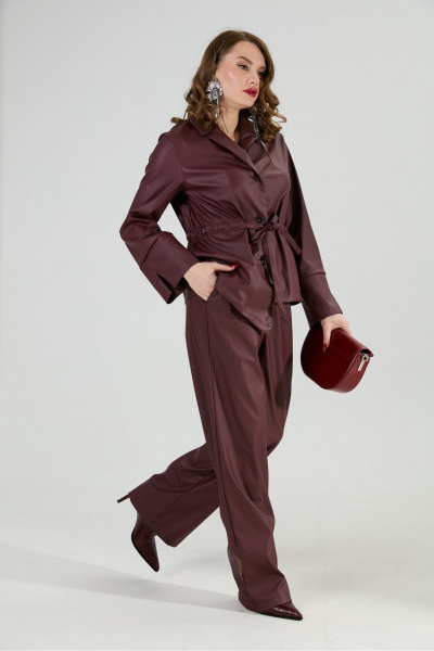 Брюки NikVa 705-20 бордо - фото 11