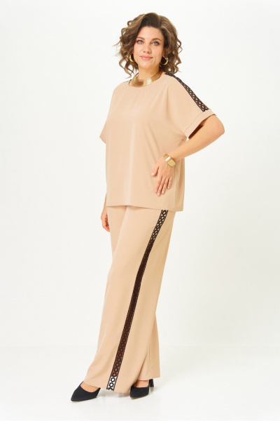 Блуза, брюки Rumoda 2124 бежевый - фото 5