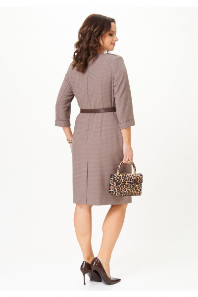 Платье Твой имидж 2322 бежевый_в_клетку - фото 2