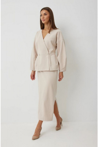 Жакет, юбка V&N Fashion 1050 беж - фото 5