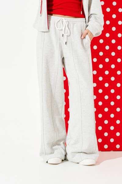 Брюки ELLETTO LIFE 2376 серый - фото 3