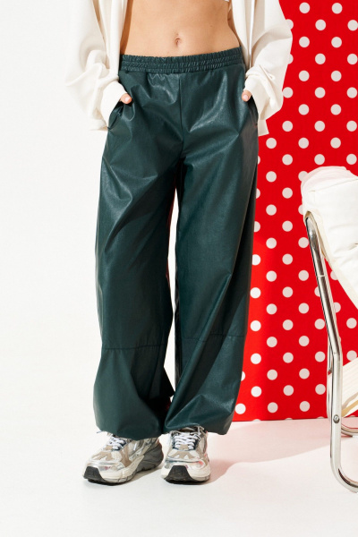 Брюки ELLETTO LIFE 2374 зеленый - фото 4