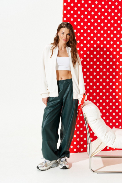 Брюки ELLETTO LIFE 2374 зеленый - фото 1