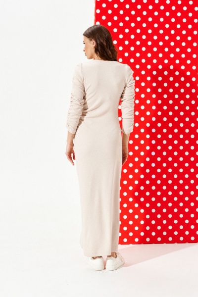 Платье ELLETTO LIFE 1121 бежевый - фото 8