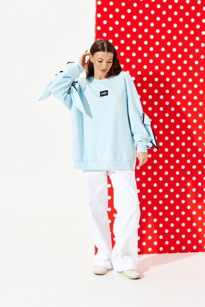 Свитшот ELLETTO LIFE 3950 голубой - фото 2