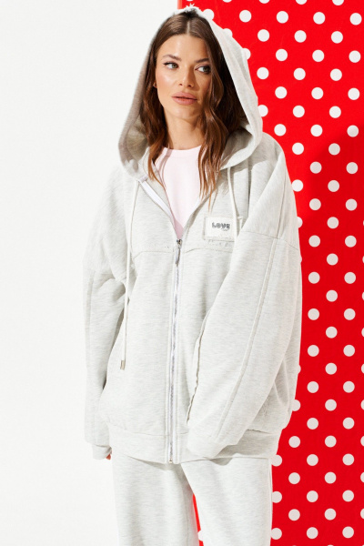 Толстовка ELLETTO LIFE 3948 серый - фото 6