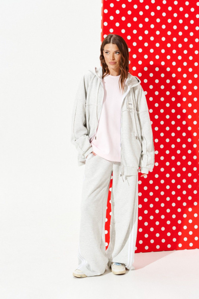 Толстовка ELLETTO LIFE 3948 серый - фото 3