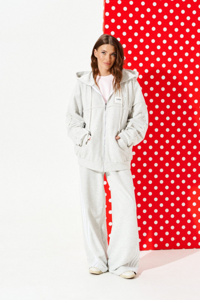 Толстовка ELLETTO LIFE 3948 серый - фото 1