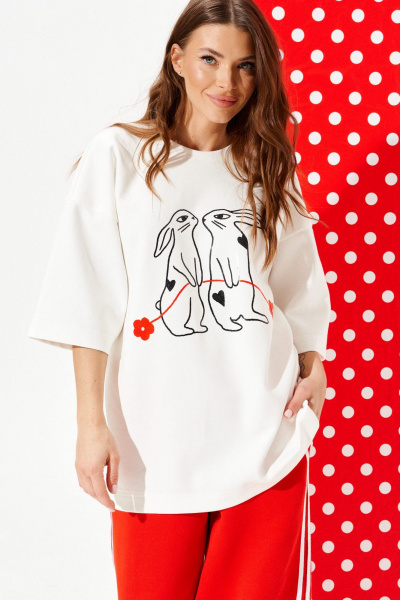 Джемпер ELLETTO LIFE 3972 молочный - фото 5