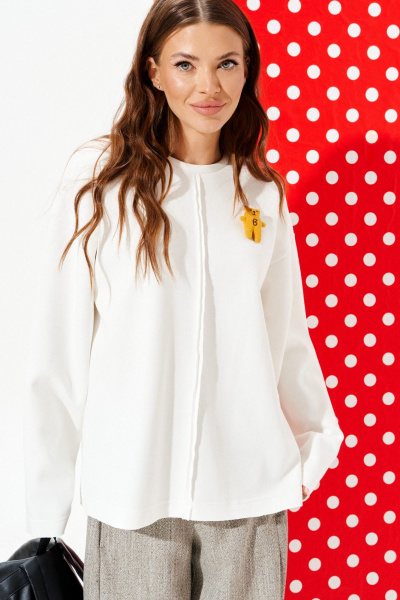 Джемпер ELLETTO LIFE 3966 молочный - фото 5