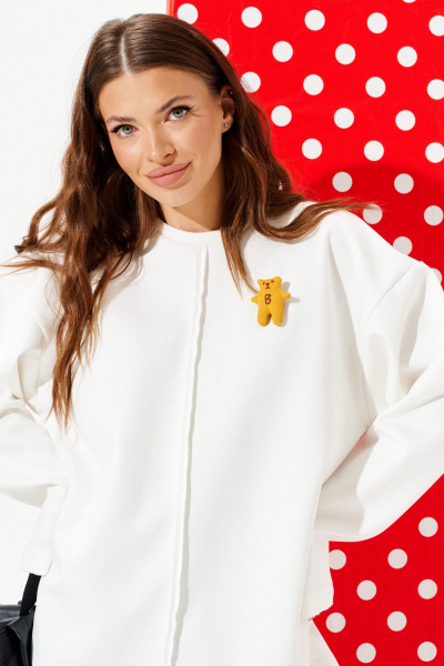 Джемпер ELLETTO LIFE 3966 молочный - фото 4