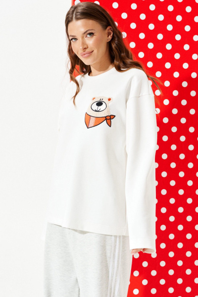 Джемпер ELLETTO LIFE 3974 молочный - фото 5