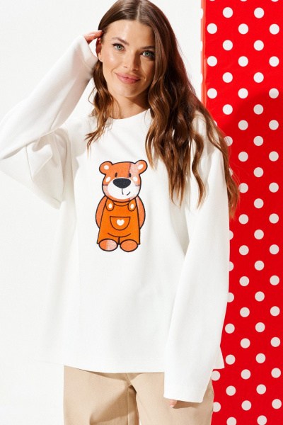 Джемпер ELLETTO LIFE 3973 молочный - фото 4