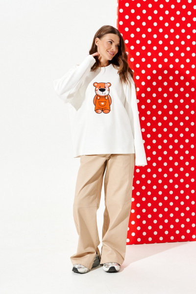 Джемпер ELLETTO LIFE 3973 молочный - фото 2