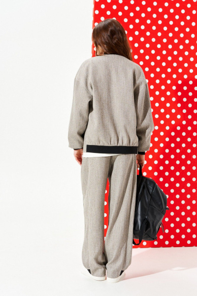 Бомбер, брюки ELLETTO LIFE 5328 бежевый - фото 6