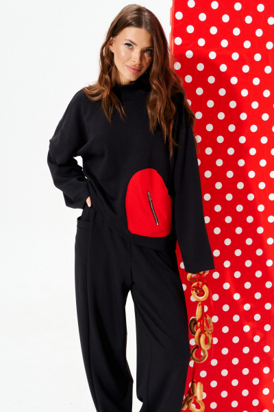 Брюки, джемпер ELLETTO LIFE 5327 черный - фото 6