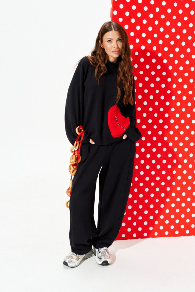 Брюки, джемпер ELLETTO LIFE 5327 черный - фото 1