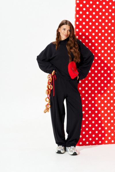 Брюки, джемпер ELLETTO LIFE 5327 черный - фото 5