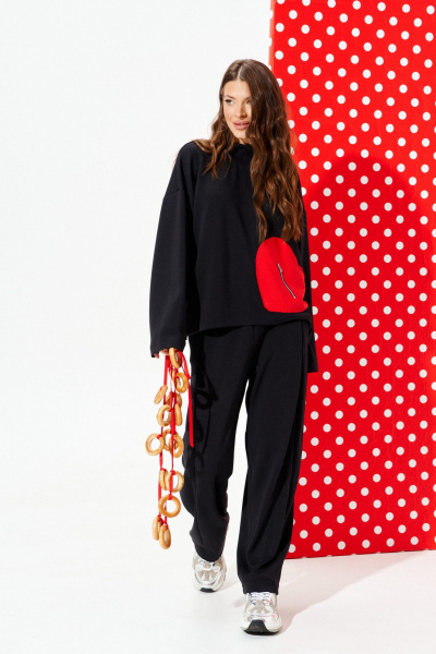 Брюки, джемпер ELLETTO LIFE 5327 черный - фото 4