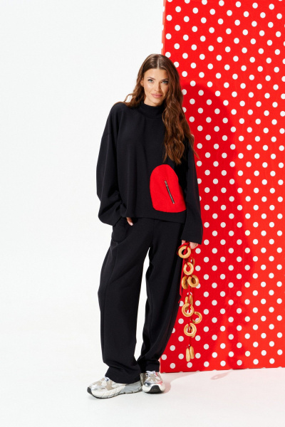 Брюки, джемпер ELLETTO LIFE 5327 черный - фото 2