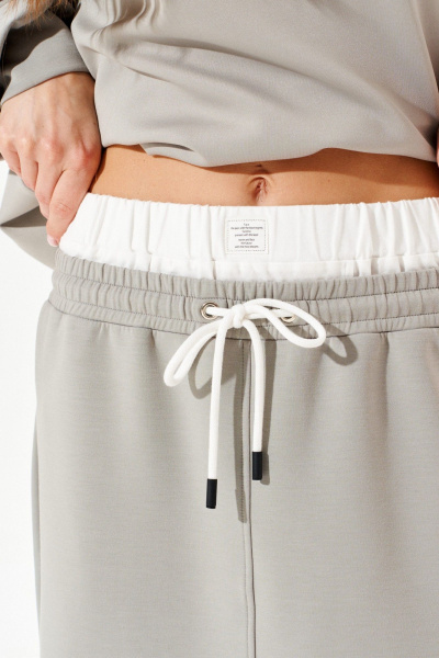 Свитшот, юбка ELLETTO LIFE 5326 серый - фото 10