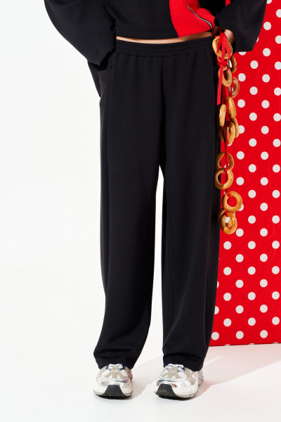 Брюки, свитшот ELLETTO LIFE 5331 молочно-черный - фото 11