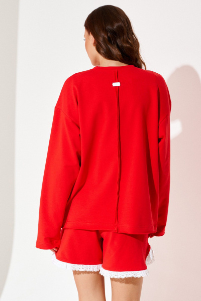 Джемпер, шорты ELLETTO LIFE 5330 красный - фото 8
