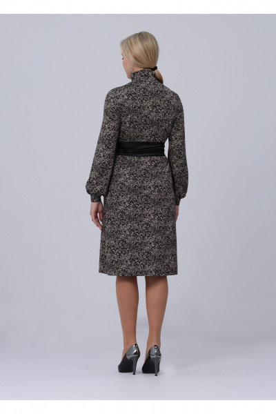 Платье Полинушка 623/2 бежевые цветы - фото 3