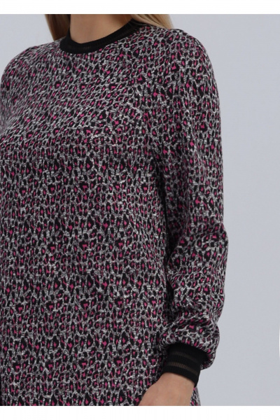 Платье Полинушка 690/1 фуксия леопард - фото 4