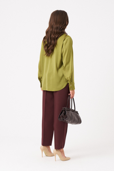 Блуза Панда 103045 оливковый - фото 4