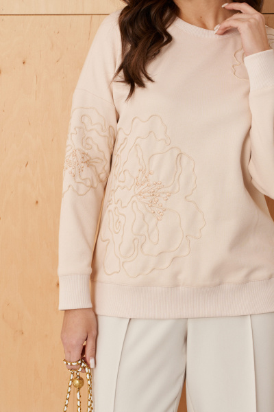 Джемпер Панда 108340 светло-бежевый - фото 4