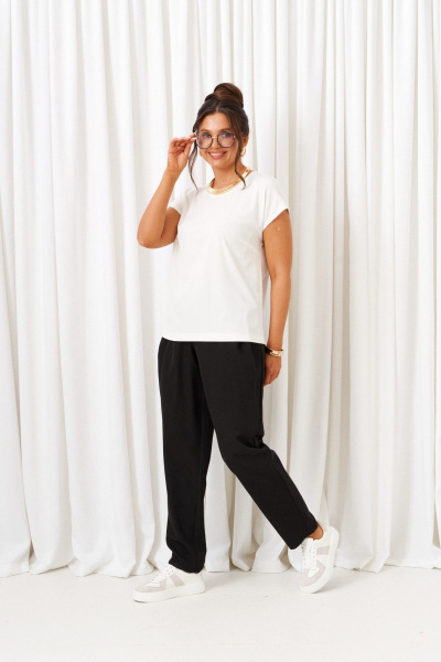 Блуза, брюки, жакет Beautiful&Free 6420 оливково-черный - фото 10