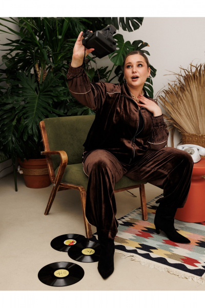 Брюки, свитшот AVA fashion М-166.01 коричневый - фото 14