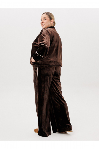 Брюки, свитшот AVA fashion М-166.01 коричневый - фото 11