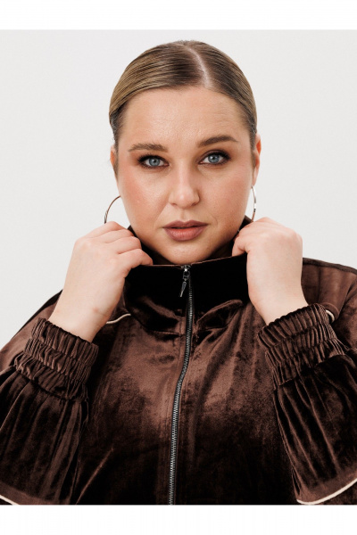 Брюки, свитшот AVA fashion М-166.01 коричневый - фото 10