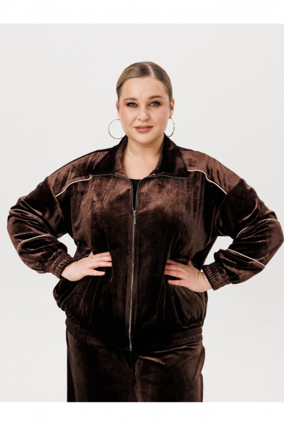 Брюки, свитшот AVA fashion М-166.01 коричневый - фото 7