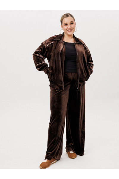 Брюки, свитшот AVA fashion М-166.01 коричневый - фото 4